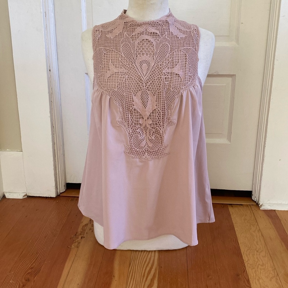 Chelsea28 Sleeveless Pink Top Small